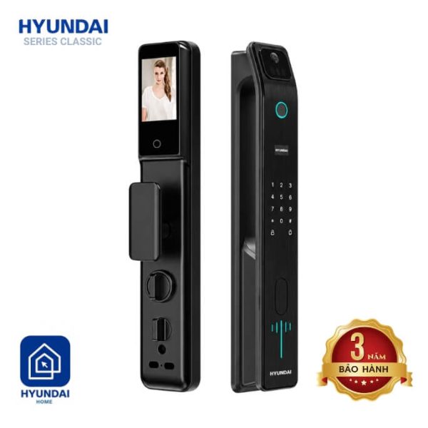 Khóa Cửa Gỗ HYUNDAI HY-SLA808F BLACK