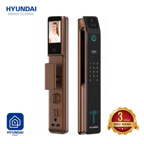 Khóa Cửa Gỗ HYUNDAI HY-SLA808F AMBER GOLD