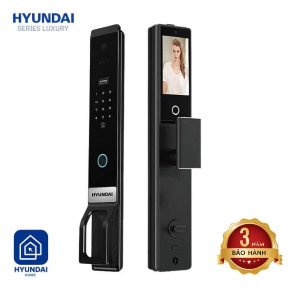 Khóa Điện Tử HYUNDAI Cửa Gỗ HY-SLA913F BLACK