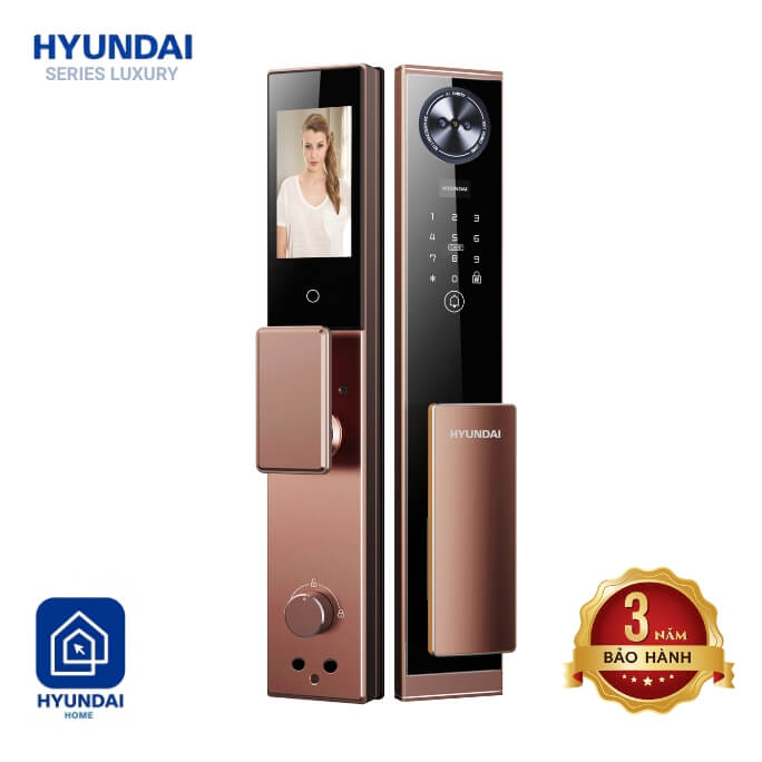 KHÓA ĐIỆN TỬ HYUNDAI CỬA GỖ HY- SLA101 AMBER GOLD