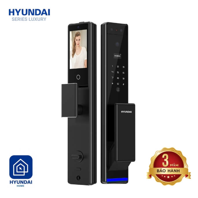 KHÓA ĐIỆN TỬ HYUNDAI CỬA GỖ HY- SLA909F BLACK