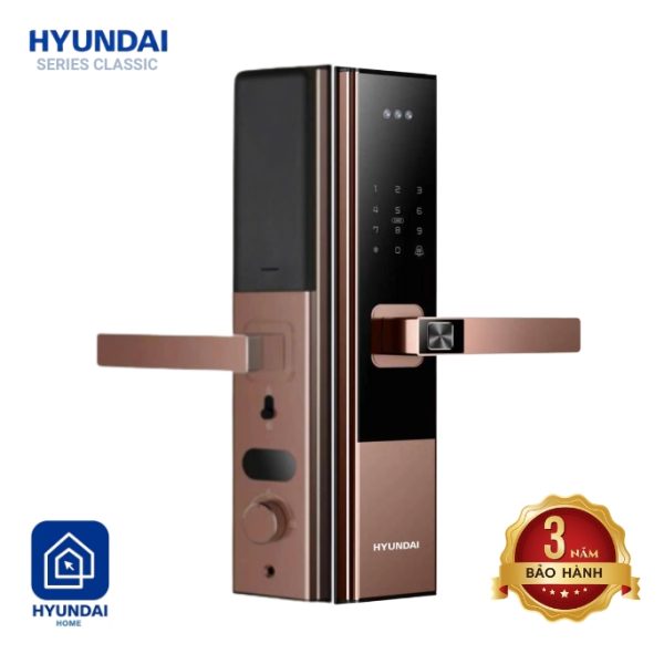 KHÓA ĐIỆN TỬ HYUNDAI CỬA GỖ HY-SL010 GOLD
