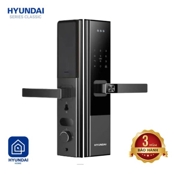 KHÓA ĐIỆN TỬ HYUNDAI CỬA GỖ HY-SL010 BLACK