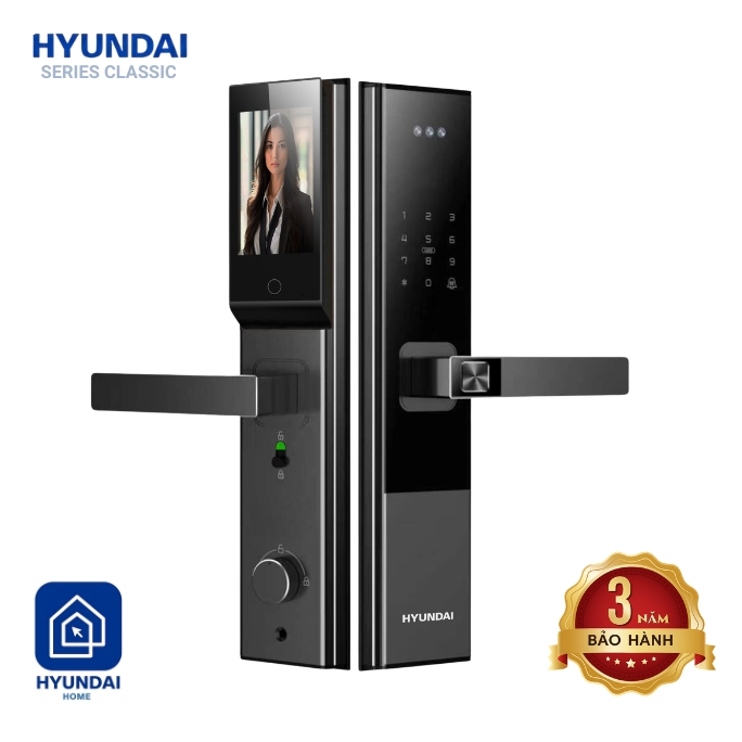 KHÓA ĐIỆN TỬ HYUNDAI CỬA GỖ HY-SL010F BLACK